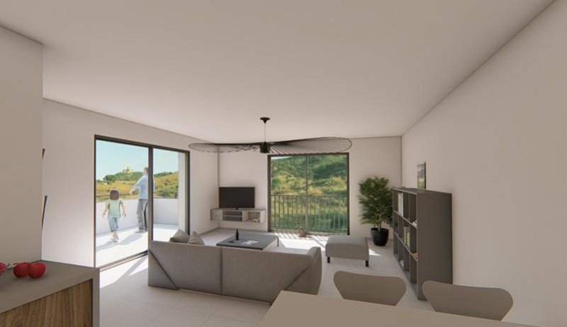 Achetez un appartement neuf sur plan à Collioure avec vues sur les vignobles et la mer au loin